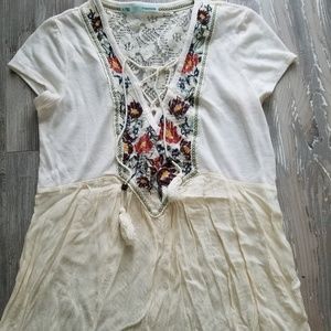 Cream boho top
